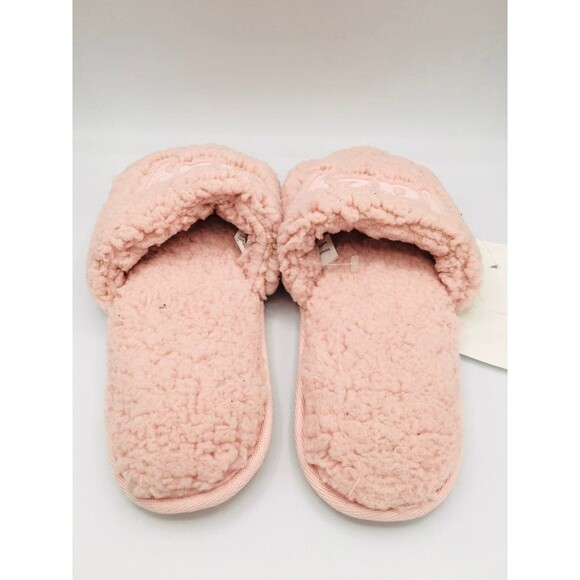 Jenni Intimates slippers faux sherpa pink lazy day large - Picture 2 of 7
